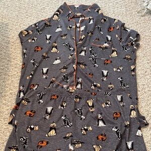 Gray Animal Print Pajama Set